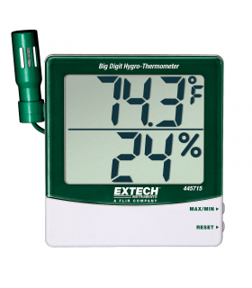 Extech 445715 Big Digit Hygro-Thermometer with Remote Probe